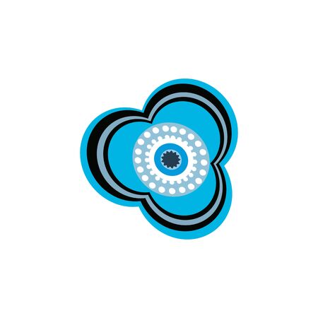 Aboriginal art dots painting icon logo design vector illustration templateのイラスト素材