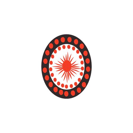 Aboriginal art dots painting icon logo design vector illustration templateのイラスト素材