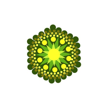 art dots painting icon logo design vector templateのイラスト素材