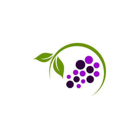 Grape fruit icon logo design vector templateのイラスト素材