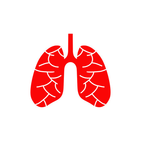 Lungs logo icon symbol design vector templateのイラスト素材