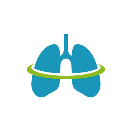 Lungs logo icon symbol design vector templateのイラスト素材