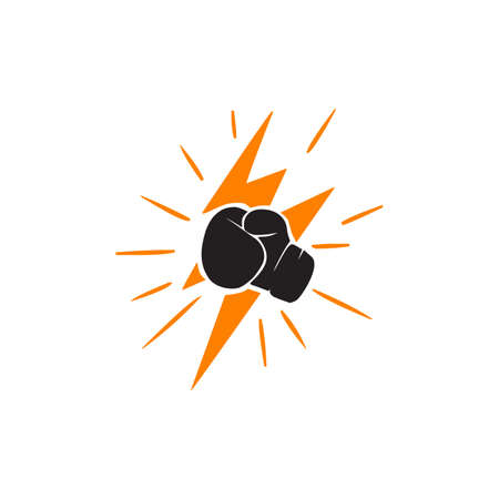 Boxing gloves logo icon design vector templateのイラスト素材