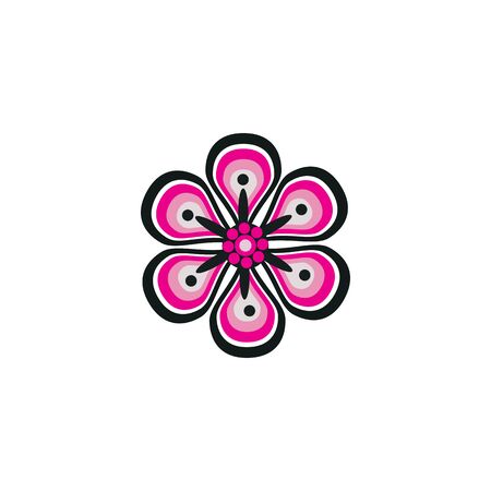 Aboriginal art dots painting icon logo design vector templateのイラスト素材