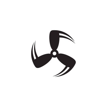 Electric fan propeller icon logo design vector templateのイラスト素材