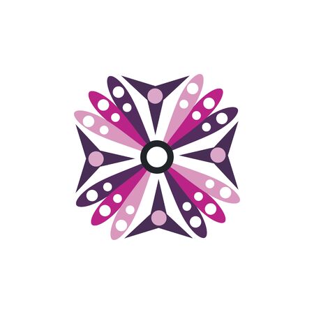 Aboriginal art dots painting icon  design vector templateのイラスト素材