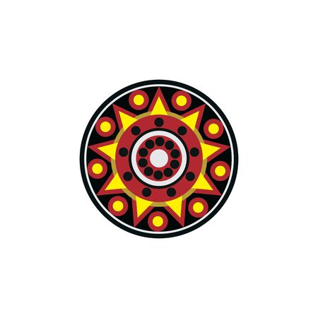 Aboriginal art dots painting icon  design vector templateのイラスト素材