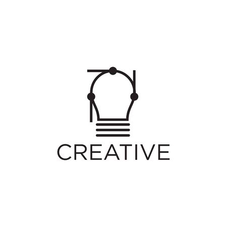 Creative lamp icon logo design vector templateのイラスト素材
