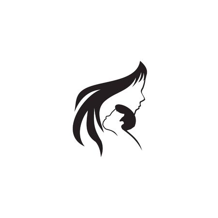 Mother and baby logo icon design vector templateのイラスト素材