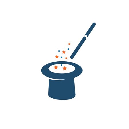 Magic hat logo icon design vector templateのイラスト素材