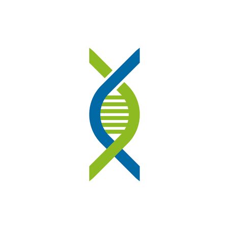 DNA Molecule logo icon design vector templateのイラスト素材