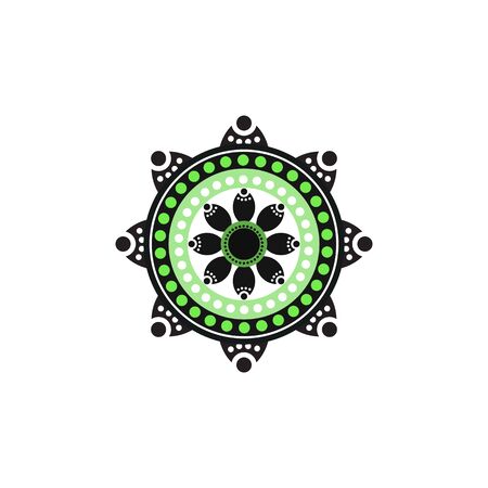 art dots painting icon logo design vector templateのイラスト素材