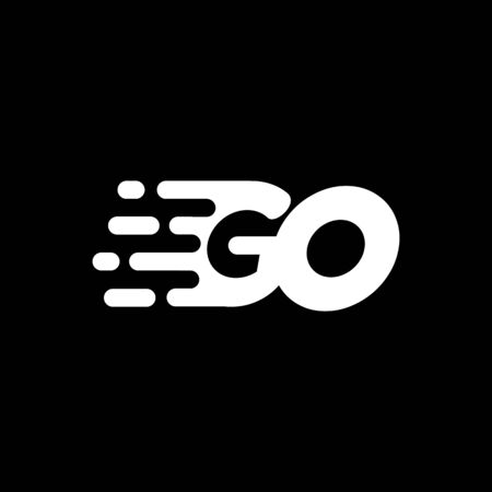 Go text speed icon logo design vector templateのイラスト素材