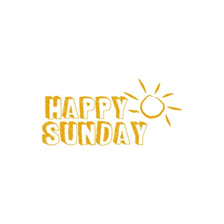Happy sunday greeting design vector templateのイラスト素材
