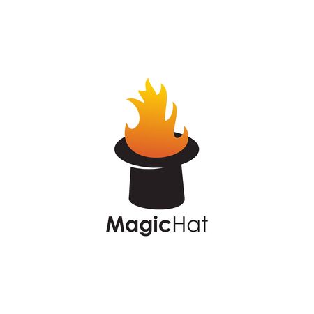 Magician hat icon logo design vector templateのイラスト素材