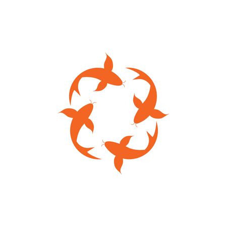 Koi fish logo icon design vector templateのイラスト素材