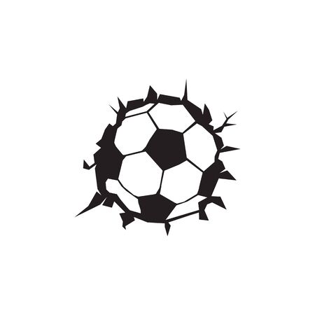 football or soccer logo design with using ball vector icon templateのイラスト素材