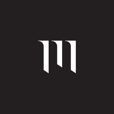M letter initial logo design vector templateのイラスト素材