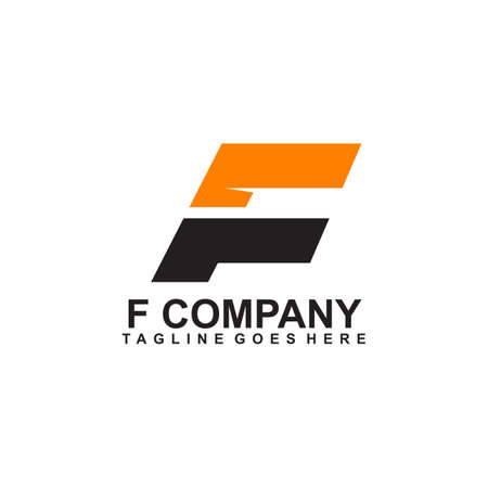 F letter initial logo design vector templateのイラスト素材