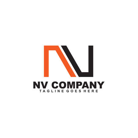 NV letter initial logo design vector templateのイラスト素材