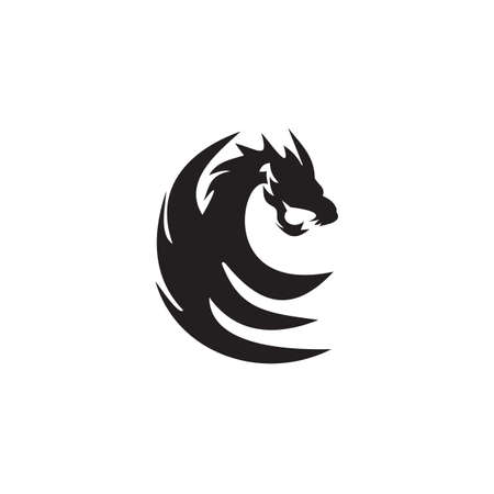 Dragon monster  design vector templateのイラスト素材