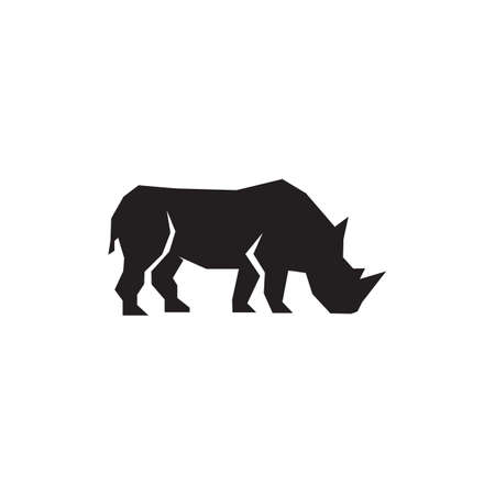 Rhino animal logo design vector templateのイラスト素材