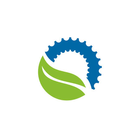 Industrial business company   design with using gear icon vector templateのイラスト素材