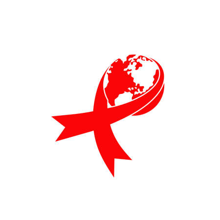 World aids logo design vector templateのイラスト素材