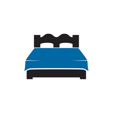 A bed vector illustration on whiteのイラスト素材