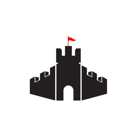 A castle tower vector illustrationのイラスト素材