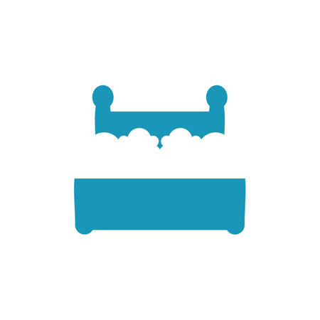 A bed vector illustration on whiteのイラスト素材