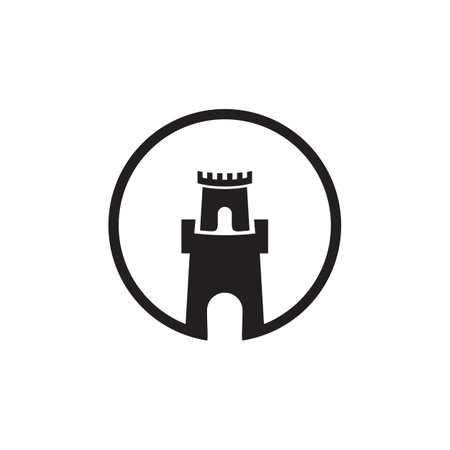 A castle tower vector illustrationのイラスト素材