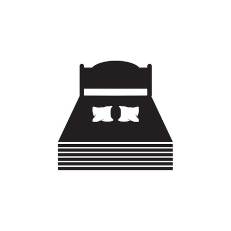A bed vector illustration on whiteのイラスト素材