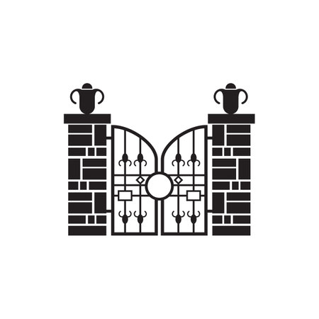 Building fence logo design templateのイラスト素材