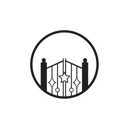 Building fence logo design templateのイラスト素材