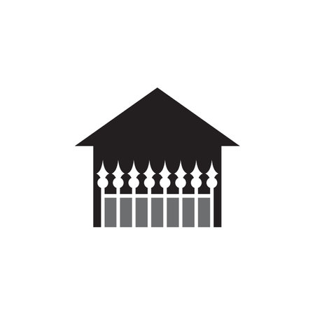 Building fence logo design templateのイラスト素材