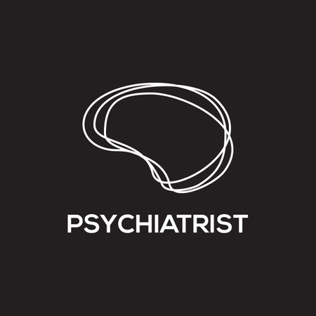 Psyciatrist logo design with using abstract brain icon templateのイラスト素材