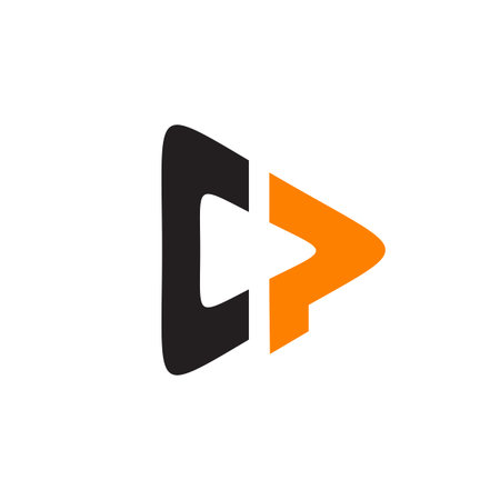 Simple C and P letter logo design vector template