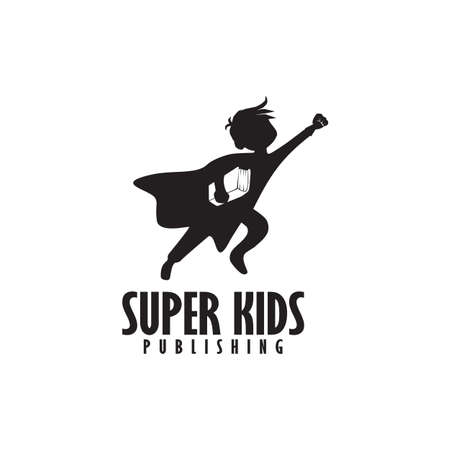 Kids hero publishing logo design templateのイラスト素材