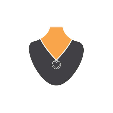 Necklace icon logo design vector templateのイラスト素材