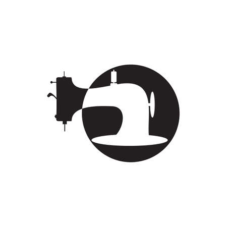 Sewing machine logo design template for tailor shopのイラスト素材