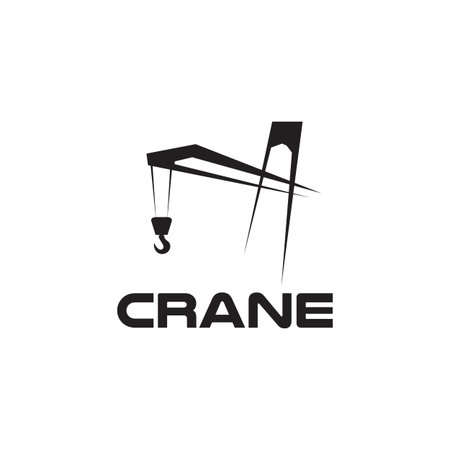Crane industry logo design vector templateのイラスト素材