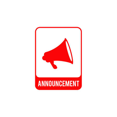 Announcement logo label design vector templateのイラスト素材