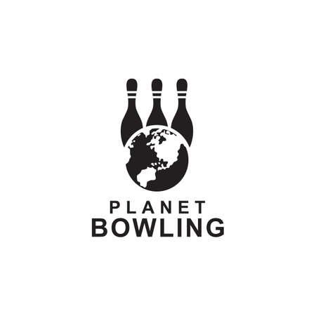 World bowling logo design vector templateのイラスト素材
