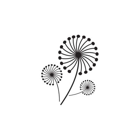 Dandelion flower logo design vector templateのイラスト素材