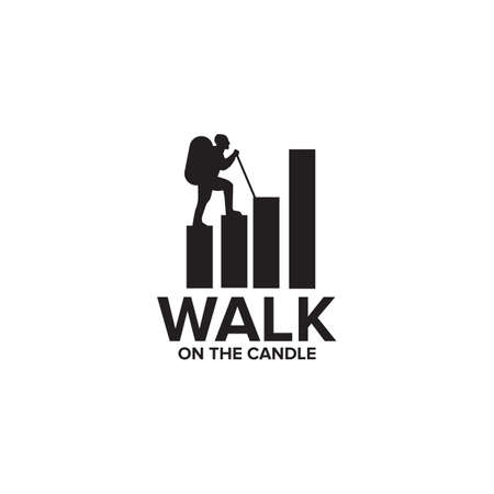 Walk on the candle stick forex logo design templateのイラスト素材