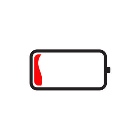 Low battery icon logo design vector templateのイラスト素材