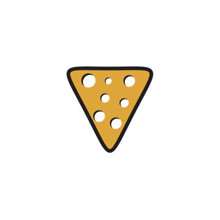 Cheese slice logo design vector templateのイラスト素材