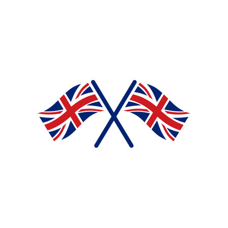 United Kingdom England flag logo design vector templateのイラスト素材
