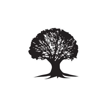 Oak tree logo design vector templateのイラスト素材